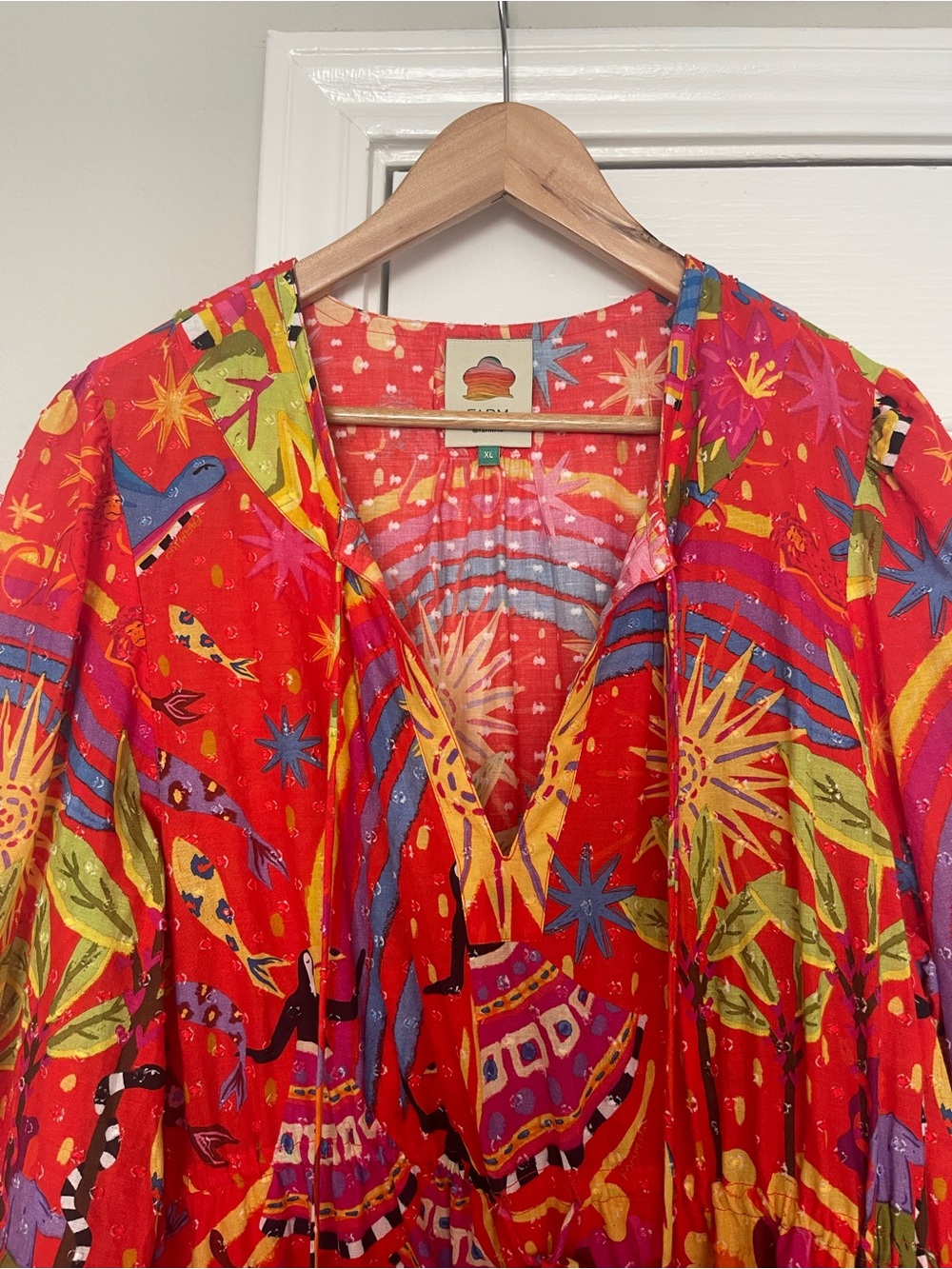 FARM Rio Red Multicolor Printed Mini Dress - Picture 2 of 5